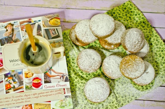 Muffins de curgete gengibre e limão