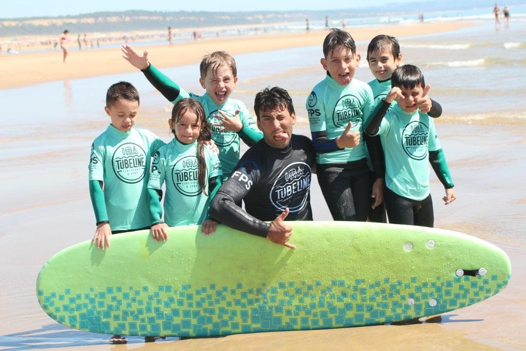 tubeline surf school férias verão