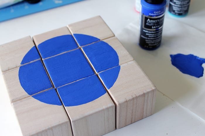 puzzle personalizado em blocos de madeira