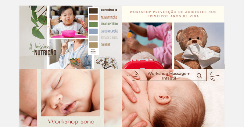 Ciclo de workshops alusivos à gravidez, maternidade e ao desenvolvimento do bebé